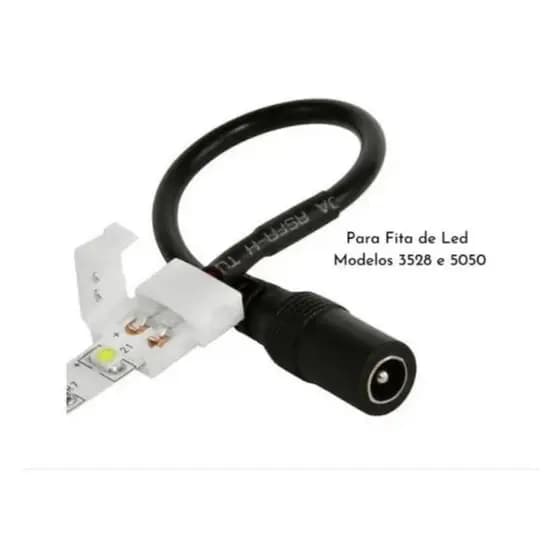 Emenda Fita De Led 3528 5050 Com Rabicho P4 Femea Conector 2 vias