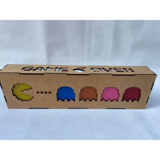 Luminária Abajur Gamer Jogos Pac Man MDF