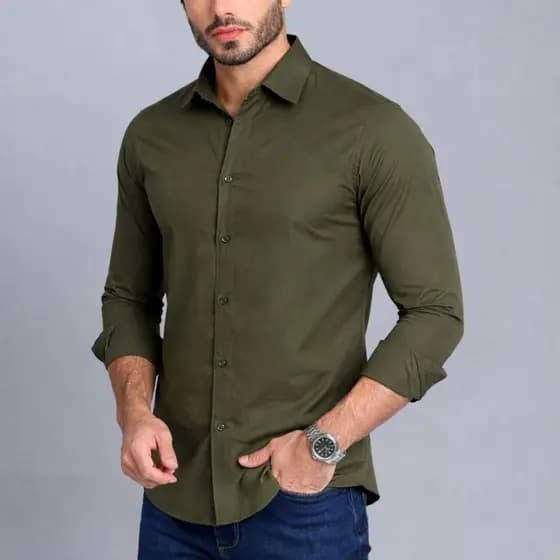 Camisa Social Premium Masculina Slim Fit Elegante Manga Longa Confortável Blusa Comprida Esporte Fino Casual com Botão