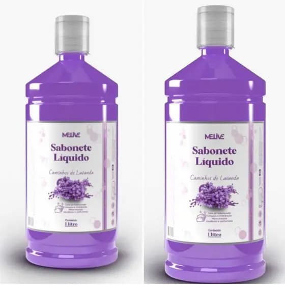 Kit 02 Sabonetes Líquido Caminhos de Lavanda Melive 1Litro