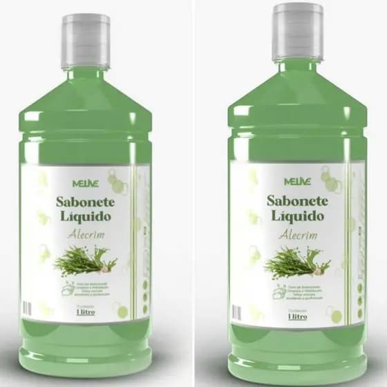 Kit 02 Sabonetes Líquido Alecrim Melive 1Litro