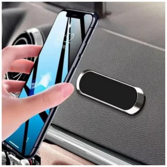 KIT 2 Suporte Magnético em Faixa Automotivo Universal Montável Multifuncional para Celular/GPS