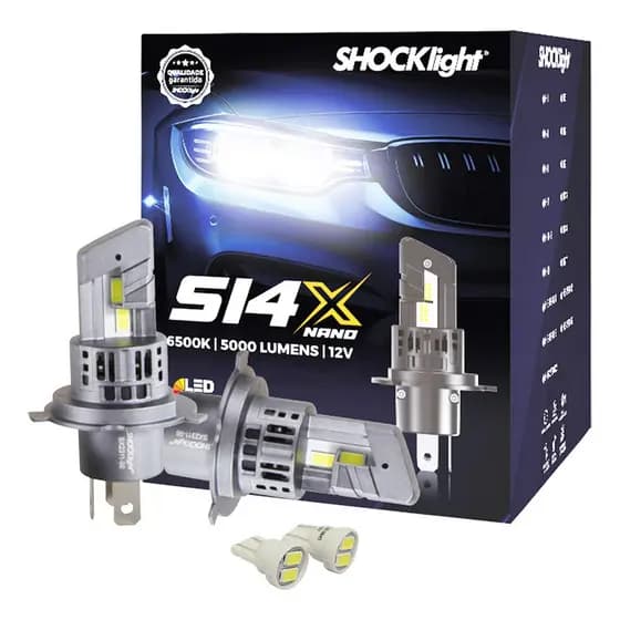 Par de Lâmpadas Nano LED para Hyundai Sonata H4 6000K + Brinde Led T10 W5W