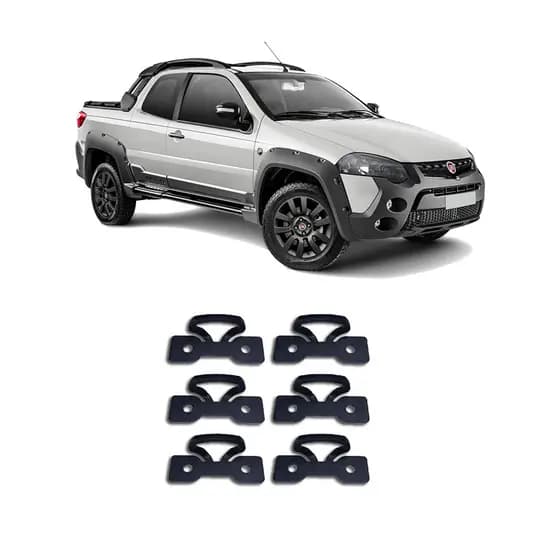 Gancho para Caçamba Fiat Strada Cabine Dupla 6 peças