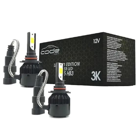 Par Lâmpadas Super Led HB3 3000K 12V Led Amarelo