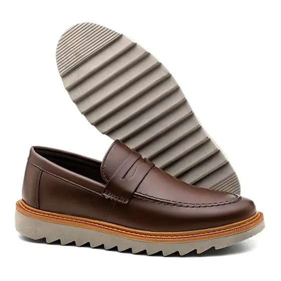 Sapato Loafer Tratorado Masculino Social Sem Cadarço Nobre Premium
