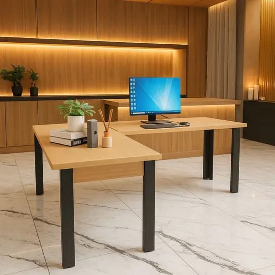 Mesa Gamer em L Estilo Industrial – Ideal p/ Computadores e Organização de Escritório