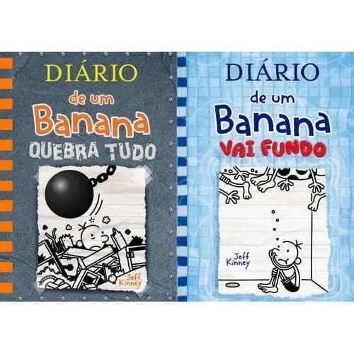 Coleção Diário de Um Banana Volumes 14 e 15 - Autor: Jeff Kinney - Capa Dura