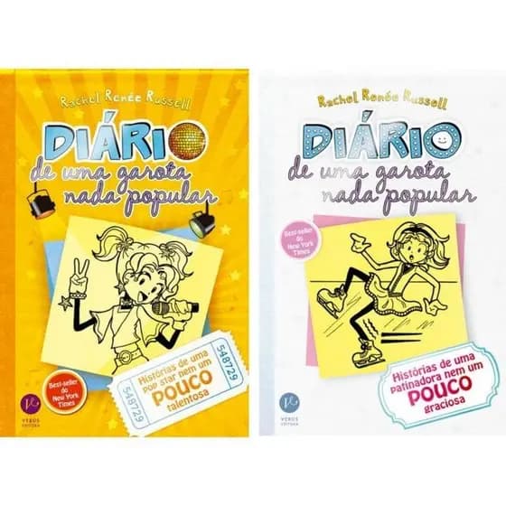 Livros Diário de Uma Garota Nada Popular -Vol. 03 e 04 - Capa Mole - Autora: Rachel Renée Russell