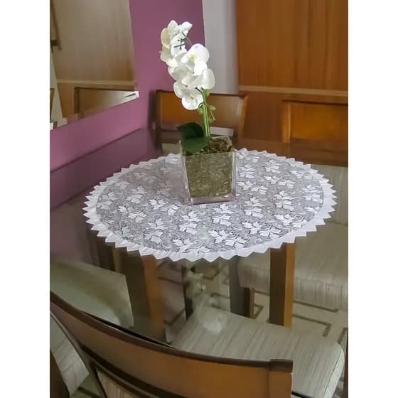 Centro de Mesa Redondo de Renda Ø 70 CM - ROMANCE