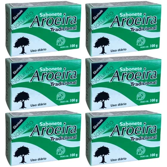 6 Un. Sabonete Barra Aroeira - Tropical 100g