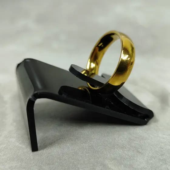 Display Expositor de Anel em Acrílico Preto Kit 10 pçs