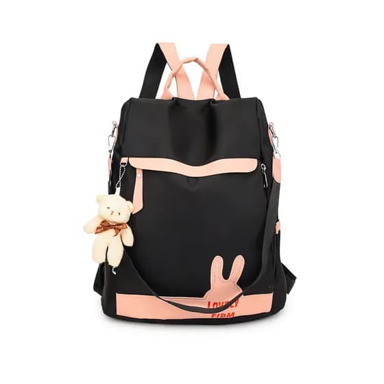 Mochila impermeável de pão de seção transversal feminina com urso 119