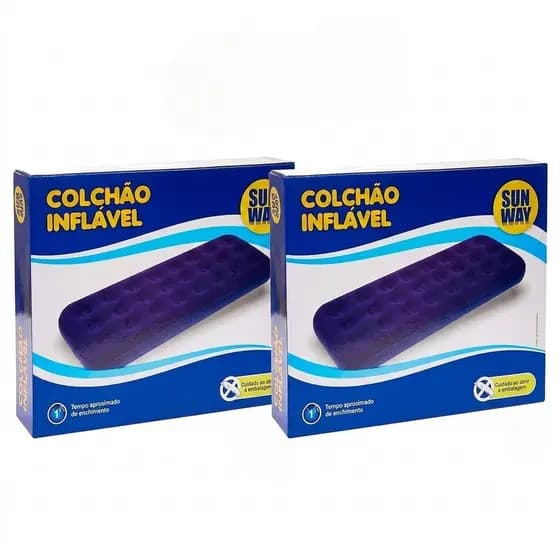 KIT 2 Colchão Inflável de Solteiro Confortável Envio Rápido