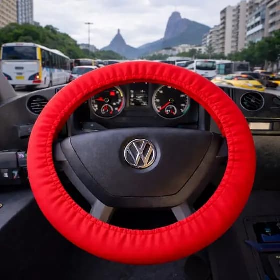 capa de volante para ônibus e caminhão acessório automotivo(VERMELHO)