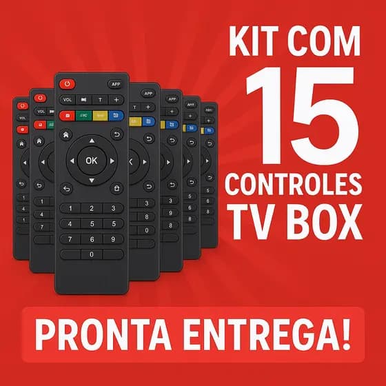 Kit Com 15 Controles Remoto Universal Compatível Com Tv Box Botões macios