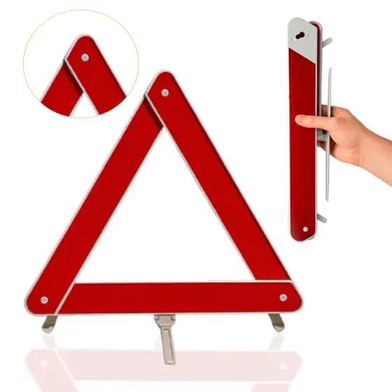Triangulo De Segurança Para Carro Sinalização De Segurança Sinalizador Automotivo Carro Veículo Acidente