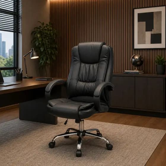 Cadeira De Escritório Presidente Executiva Alta Giratória Moob Nice Sala de Reuniões Consultório