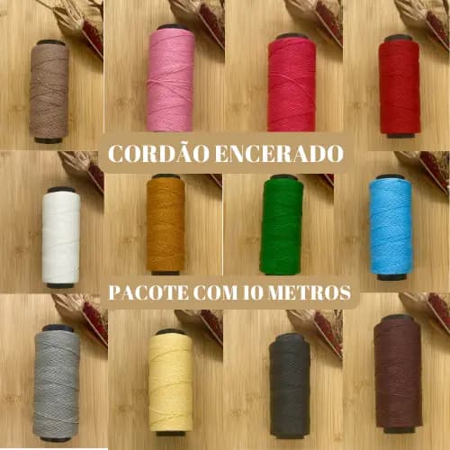 Cordão Encerado 10 Metros para Artesanato Pulseiras Colares Terços Macramê e Bijuterias