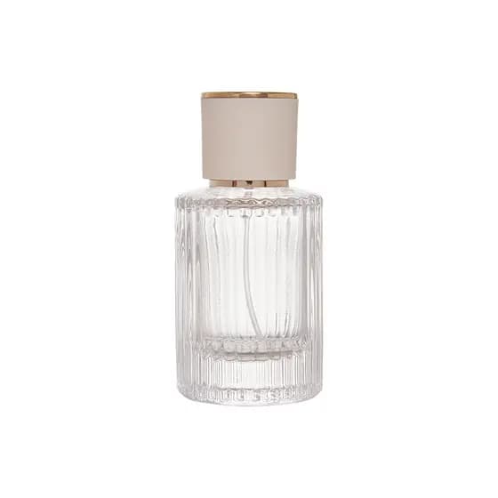 Frasco Perfume Luxo C/ Válvula Spray Tampa Dourada 50ml