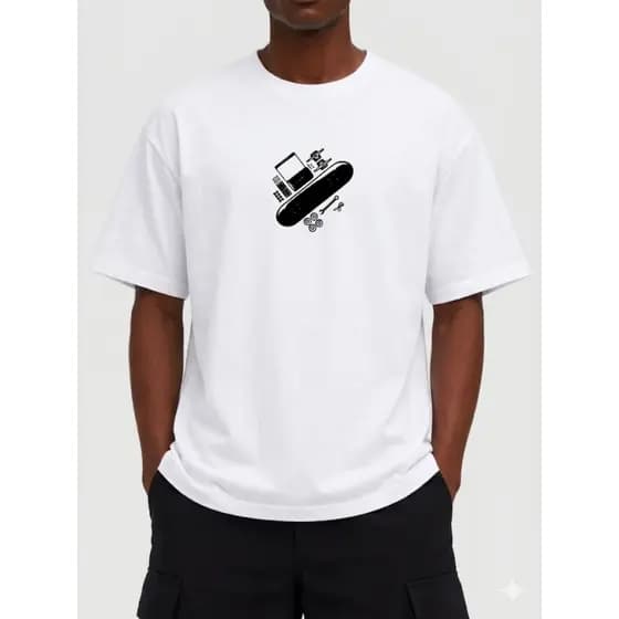 Camiseta Skatshirt Oversized Streetwear Algodão Silk Skate Kit