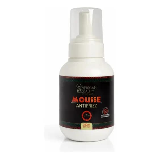 Mousse Capilar African Beauty Antifrizz 300ml – Espuma Modeladora para Tranças, Box Braids, Estilo Boho e Gypsy