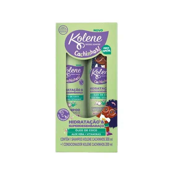 Kit Shampoo 300ml + Condicionador 200ml Kolene Cachinhos