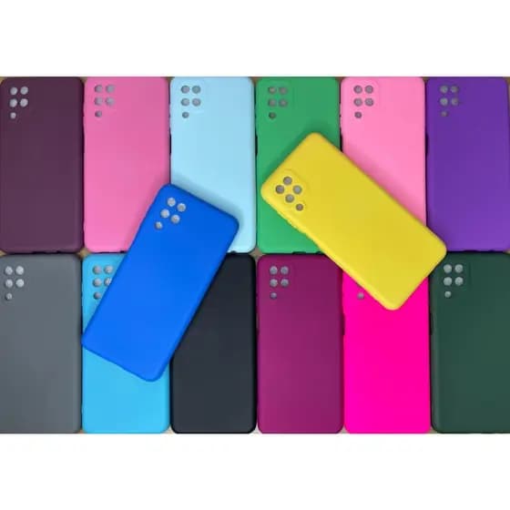 Capa Capinha Para Samsung A12 Silicone Aveludado Película Case