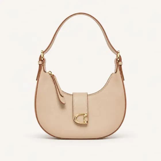Bolsa Feminina com duas opções de alca, luxo casual, varias cores, modelo meia lua