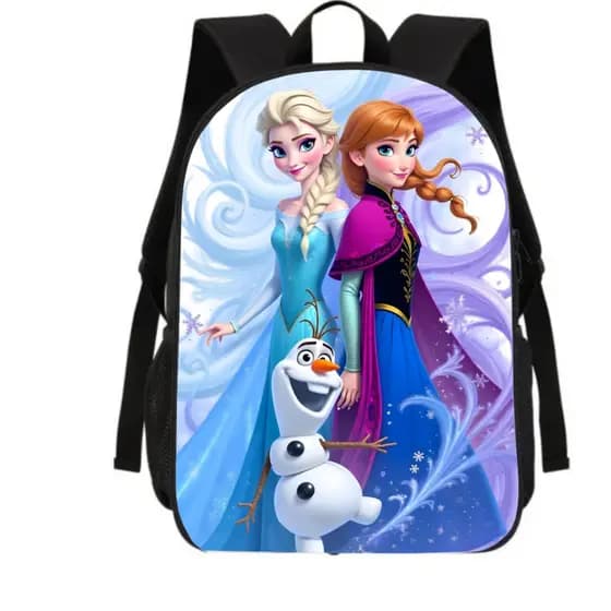 Mochila Estojo Lancheira Escolar Princesa Gelo