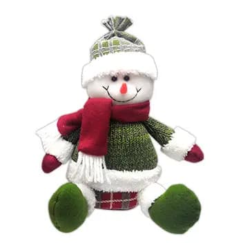 BONECO SENTADO PAPAI NOEL / BONECO DE NEVE VM/VD/XDZ 40CM