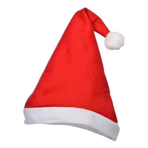KIT COM 10 Gorro De Natal Touca De Papai Noel Linha Luxo Feltro