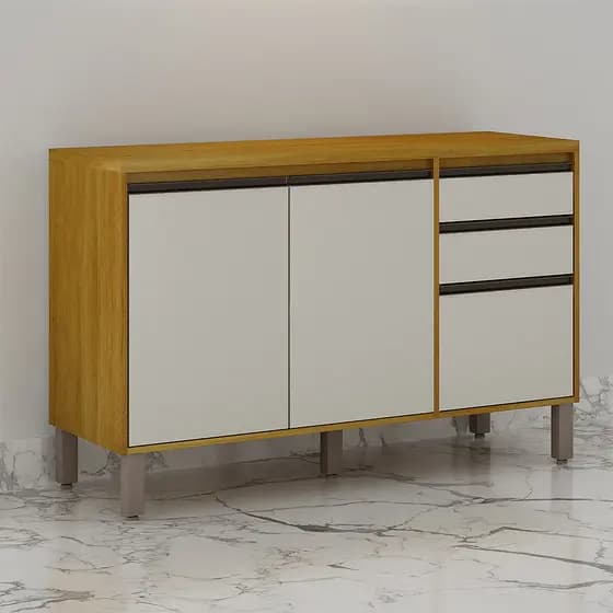 Balcão de Cozinha Nala 3 Portas 2 Gavetas Mobilihouse
