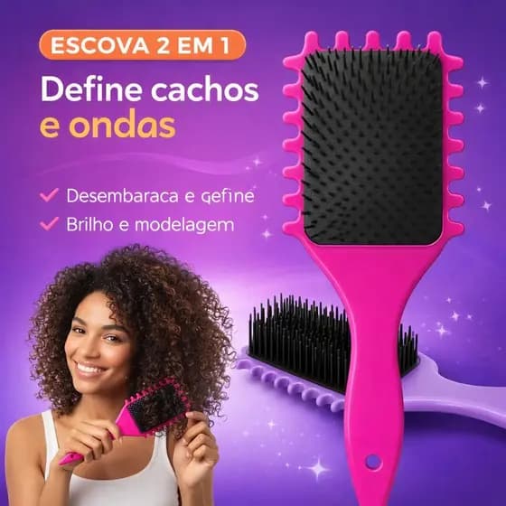 Escova 2em1 Define Cachos e Ondas - Finalização perfeita