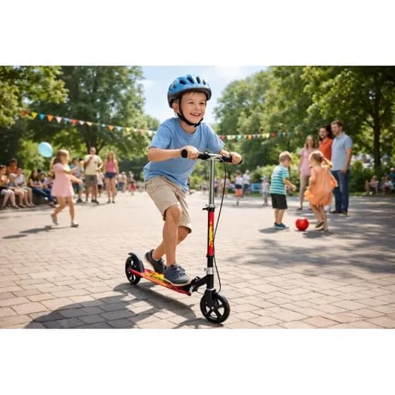 Patinete Dobravel Rodas Grandes Preto Seguro Confortavel Resistente Diversao