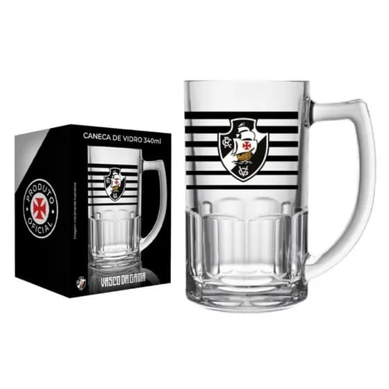Caneca De Chopp Cerveja Vasco Gigante Da Colina 340ml Taça Resistente Presente