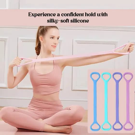 Silicone elástico de resistência para treino de força, yoga e fitness em casa.—Enviar rápido