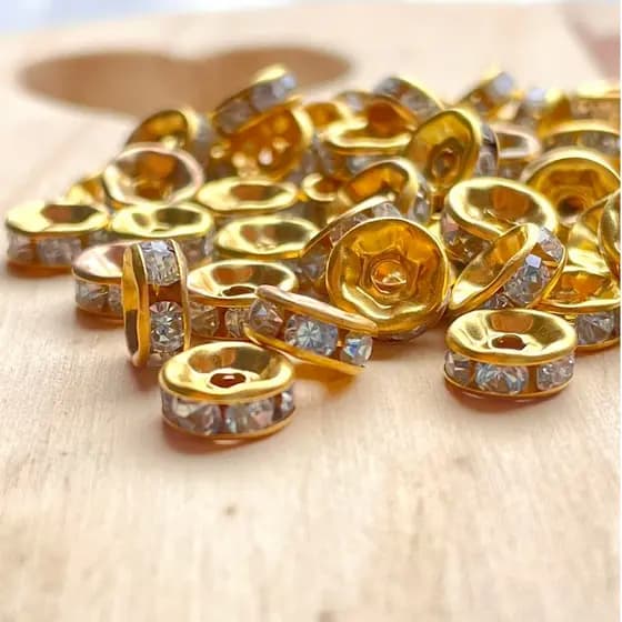 Rodela De Strass 8mm Pacote Com 100 Unidades