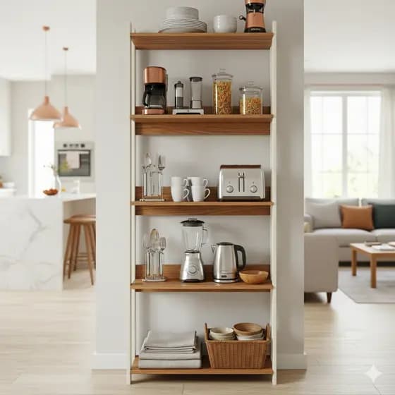 EXCLUSIVO Estante Livreiro Estilo Industrial MDP Escritorio Prateleira Sapateira Sala Cozinha Decoração Off White/Nature