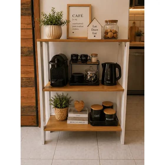 Estante Pequena Sapateira Livreiro Estilo Industrial Prateleira Aparador Buffet sala Cozinha Quarto Decoração em MDP