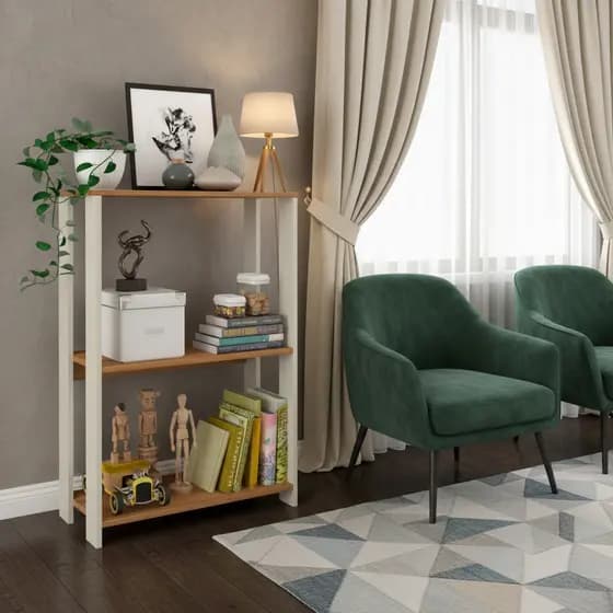 Estante Sapateira Livreiro Estilo Industrial Prateleira Aparador Buffet Sala Cozinha Decoração Cantinho Cafe Off White