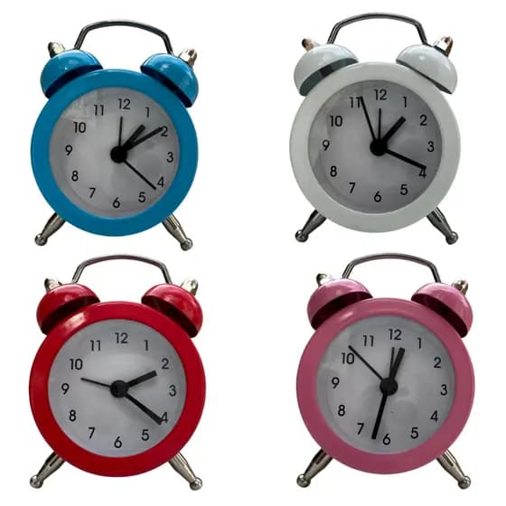 Mini Relógio Despertador Estilo Retrô para Criado Mudo/Relógio de Mesa