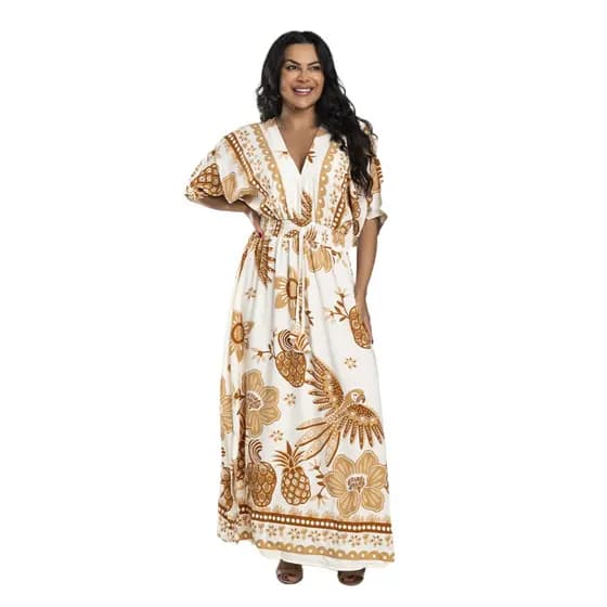 Vestido Longo Estampado Boho Chic Conforto e Elegância