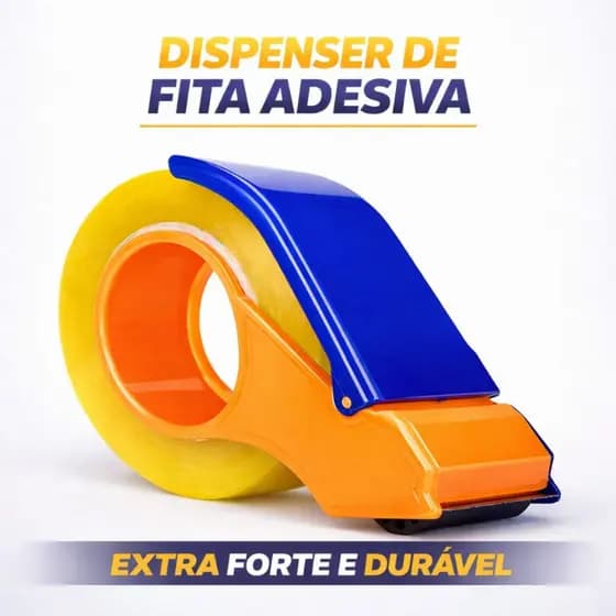 Aplicador Durex Fita Adesiva 500m Reforçado Dispenser Profissional Embalagem Caixas Rolo Suporte