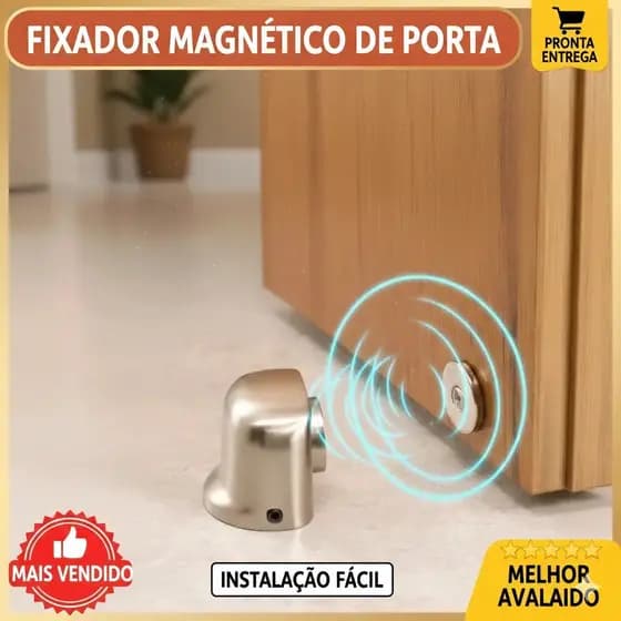 Fixador Prendedor Trava Porta Magnético Imã Batedor Inox