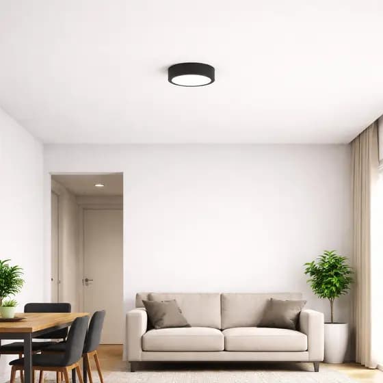 Plafon lustre sobrepor D200 X A60mm para sala cozinha banheiro escritório quarto e comercio
