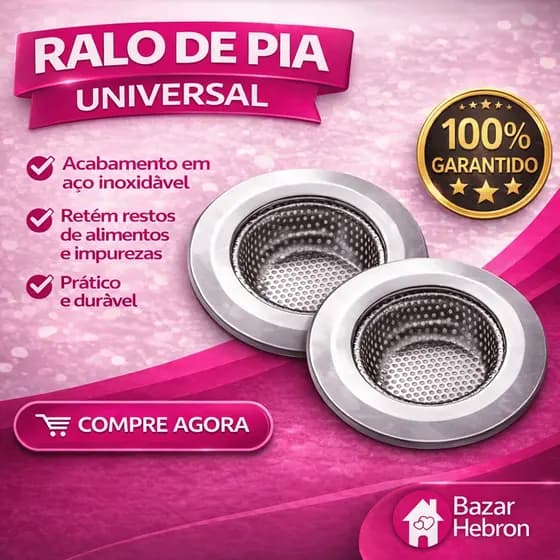 Ralo de Aço Inox Protetor Para Pia Cuba Cozinha