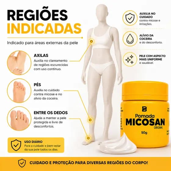 Kit 3 Clareador de Virilhas e Axilas Micosan 50g