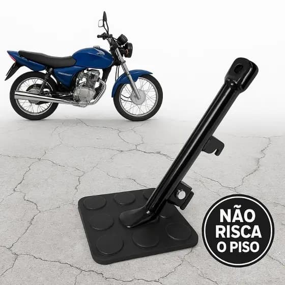 Tapete Descanso Lateral Moto Apoio Pezinho moto| Não Risca o Piso
