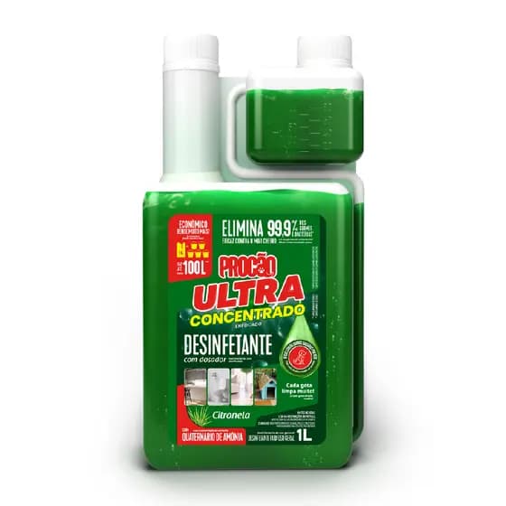 Desinfetante Ultra Concentrado Tira Odor CITRONELA 1L Rende 100L